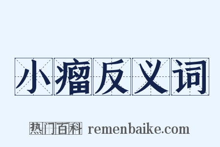 小瘤反义词是什么意思的图片